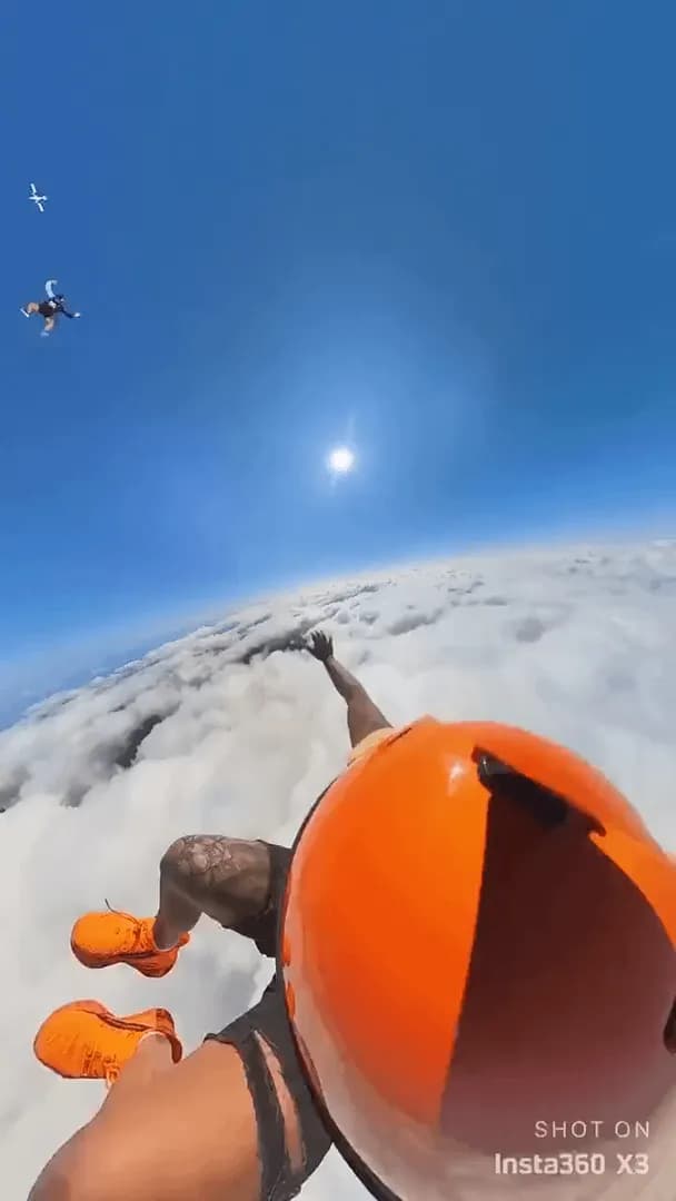 This is what it really looks like when falling through a rain cloud from above.