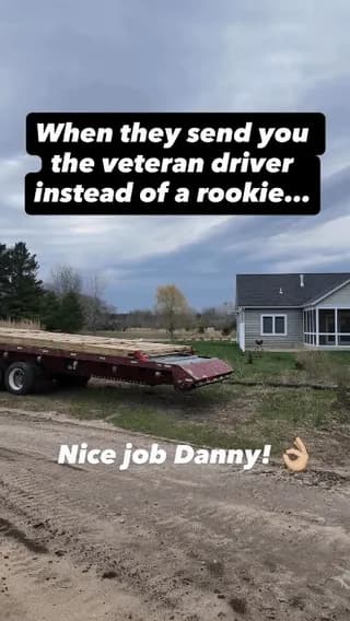 Unloading some lumber