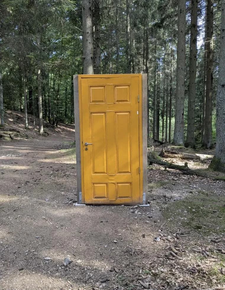 There’s a door in the middle of the forest