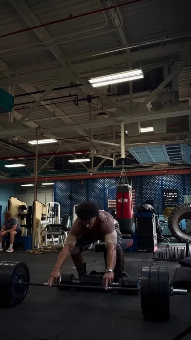Cleaning, shoulder pressing, front-squatting, bench pressing and rowing 315lbs all in one go