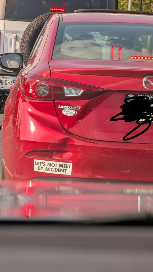 Was the sticker added before or after?