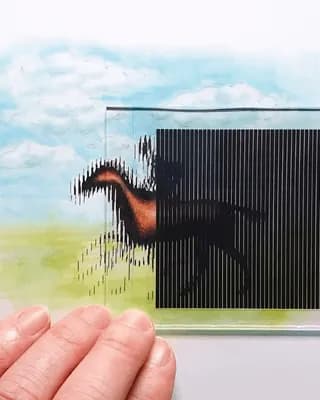 Artist making a drawing moving in action