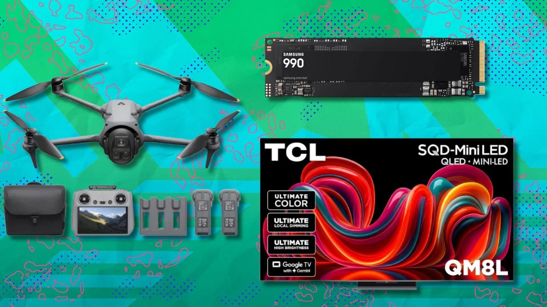 Favorite deals this week: A DJI drone, TCL TV, Samsung SSD, and more.