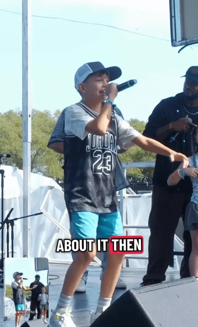 12 year old JJQ with a freestyle at Lollapalooza