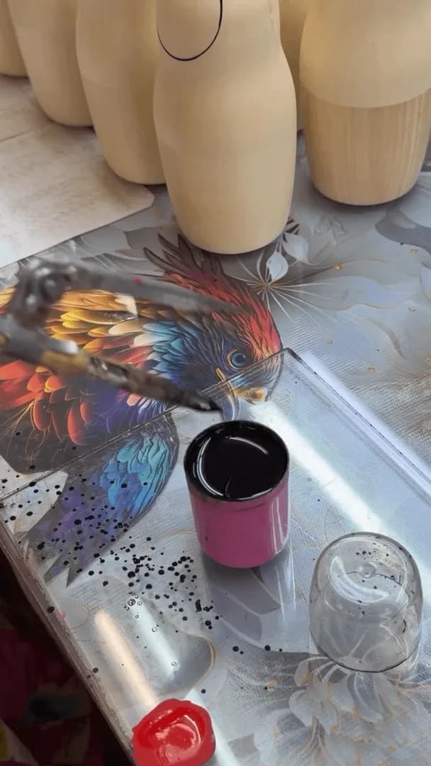 Russian dolls painting