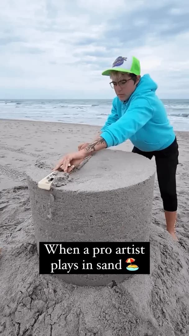 When a pro artist plays in the sand