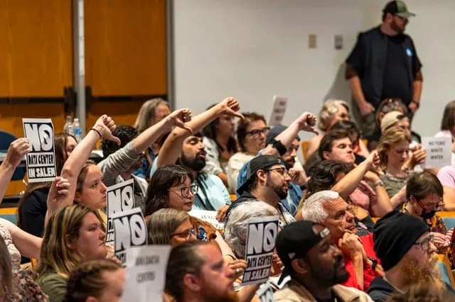 Salem Brought a Guillotine To Oppose New Data Center. Company Reps Left, Feeling “Unsafe”.