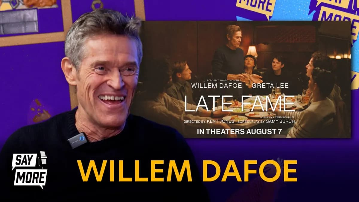 Willem Dafoe talks 'Late Fame' and how he approached his viral photo shoot