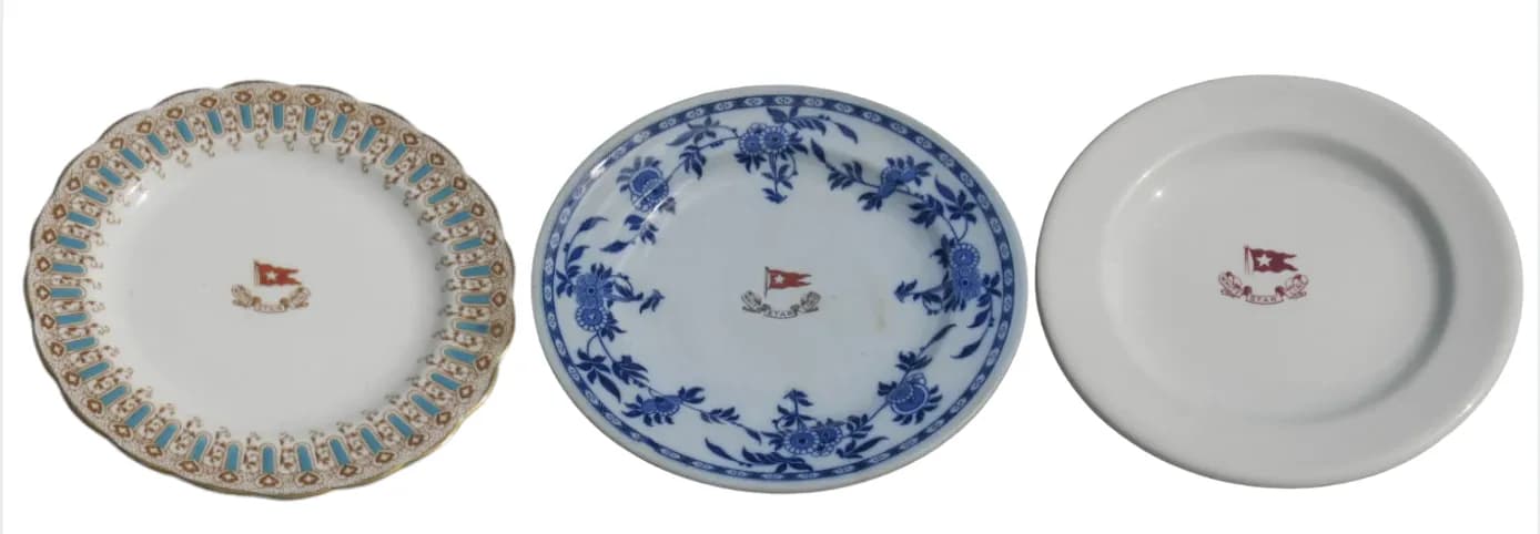 The dinner plates aboard the Titanic depended on your passenger class.
