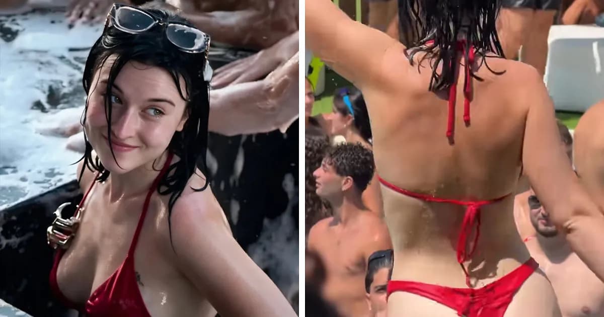 "I'll Never Get Tired": Viral "Red Bikini Girl" Breaks The Internet Again With New Videos In The Same Swimsuit