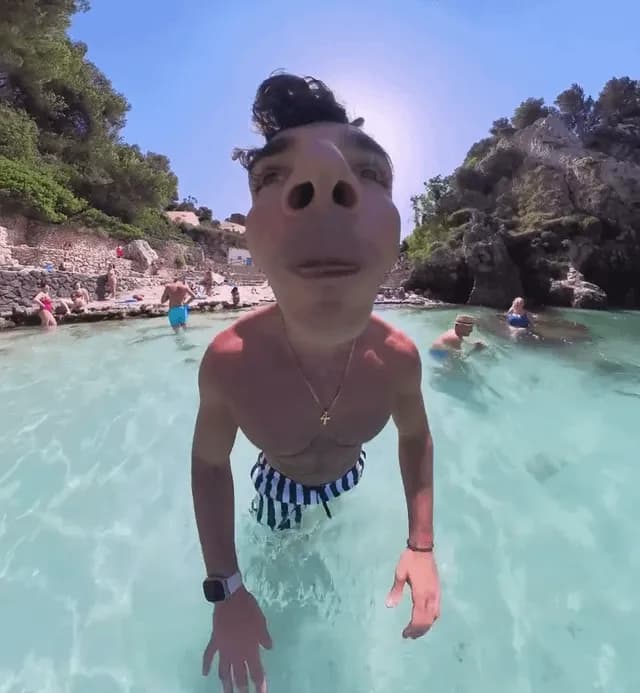 Using a new camera for the first time on vacation and seeing what it actually recorded.