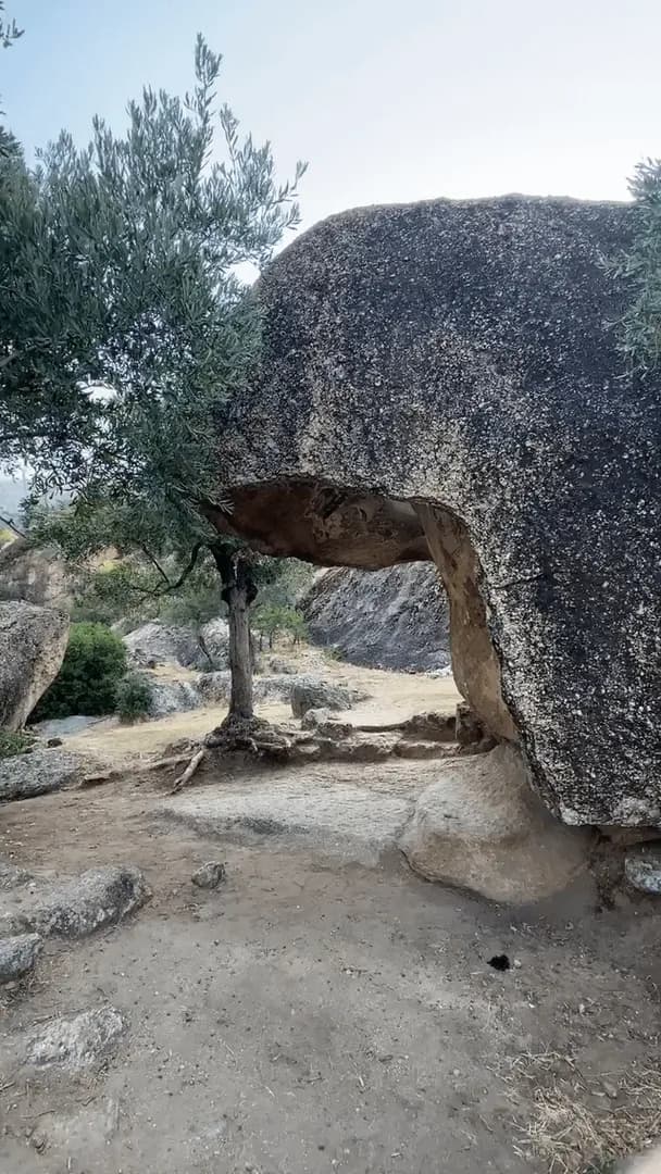 These rock frescoes near the Yediler Monastery in the Latmos (Beşparmak) Mountains of Muğla, Turkey
