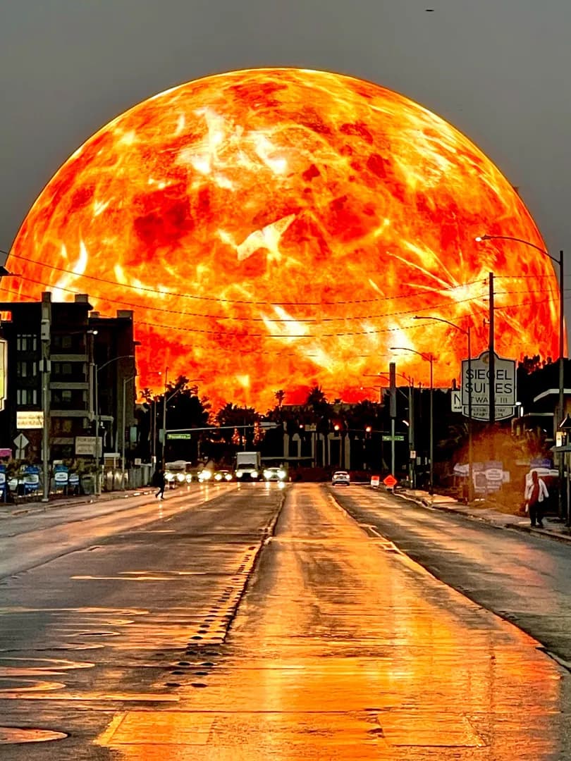 Right place, right time for this pic of the Sphere in Las Vegas. (It’s equally impressive inside)
