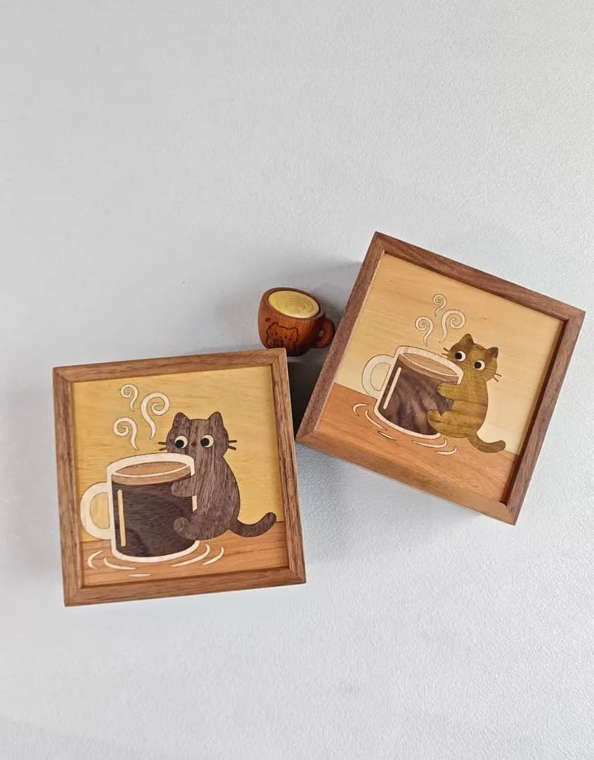 Two jewelry boxes I made using a patchwork technique.