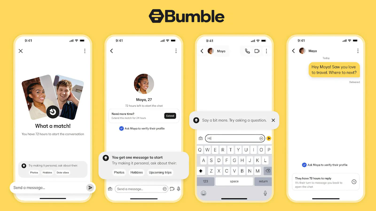 Bumble now lets either person send the first message after matching - Engadget