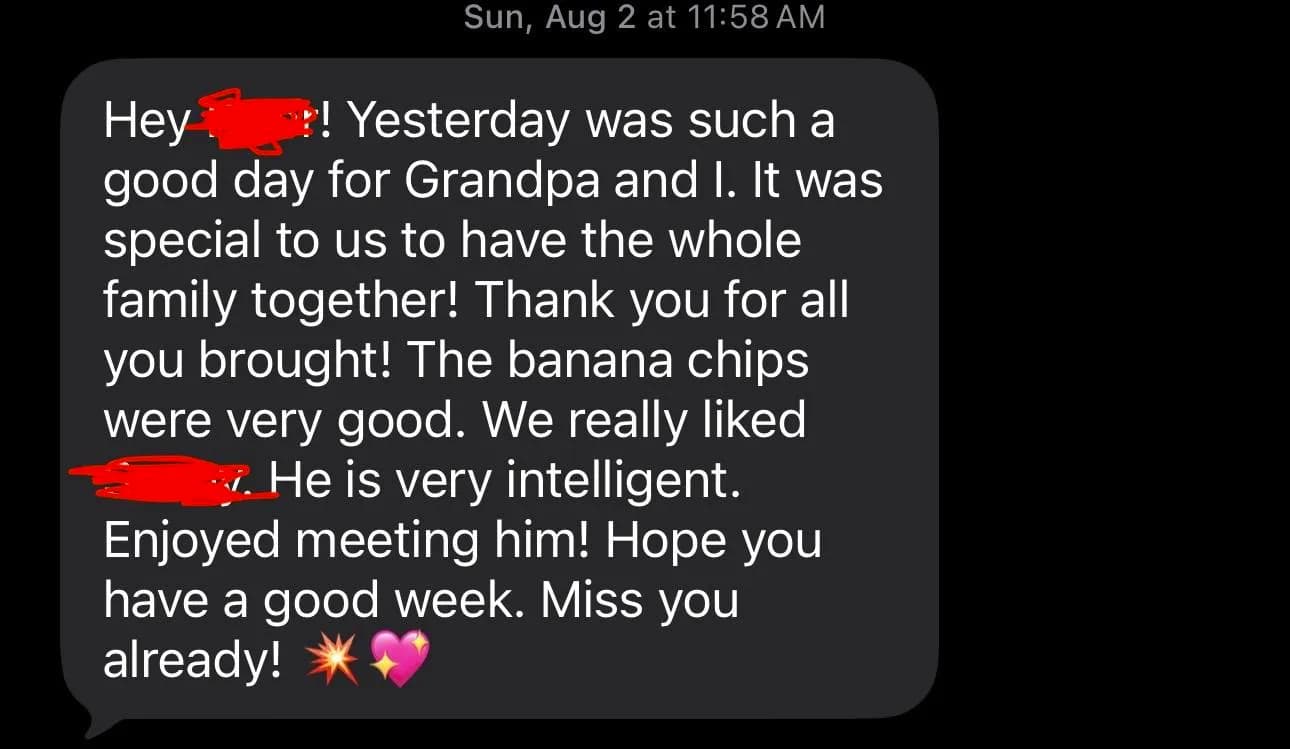 [OC] how my grandma uses the 💥 emoji