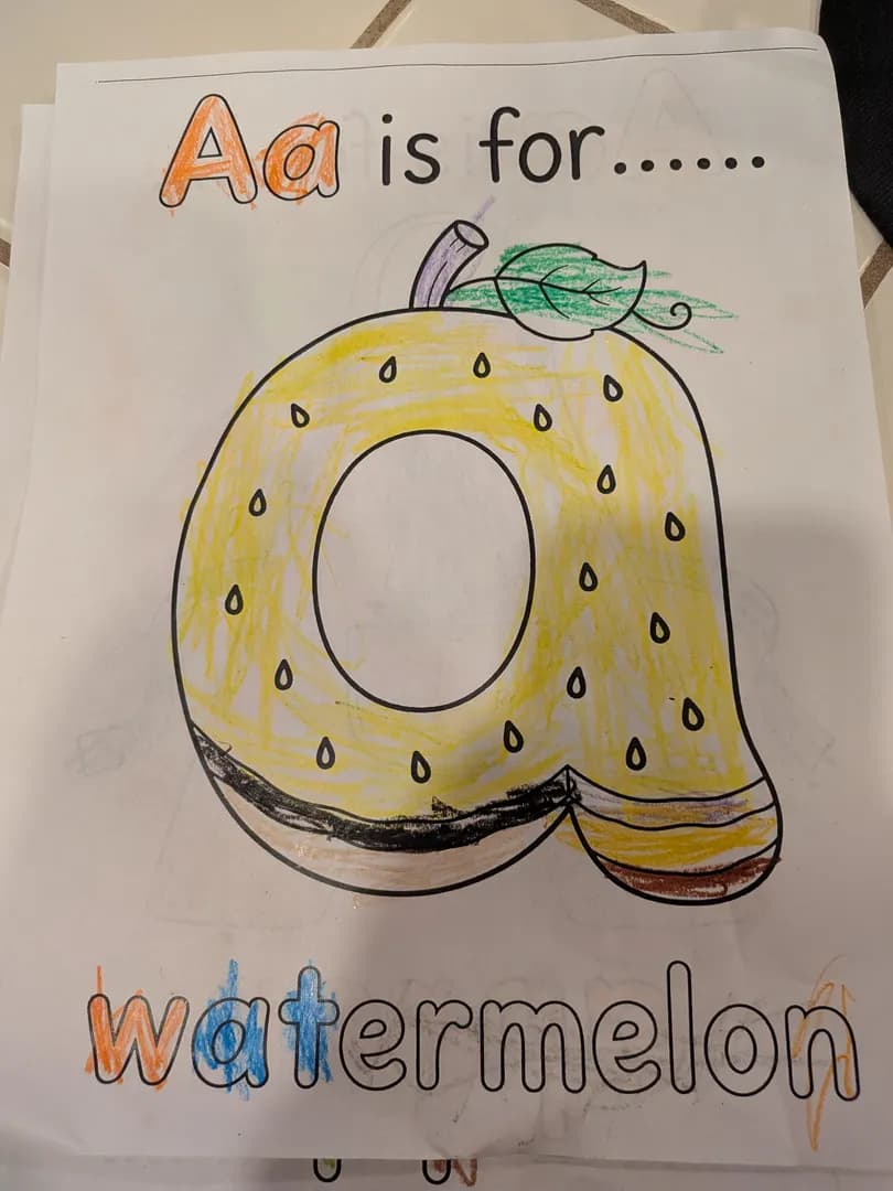 From my son's preschool.......what?