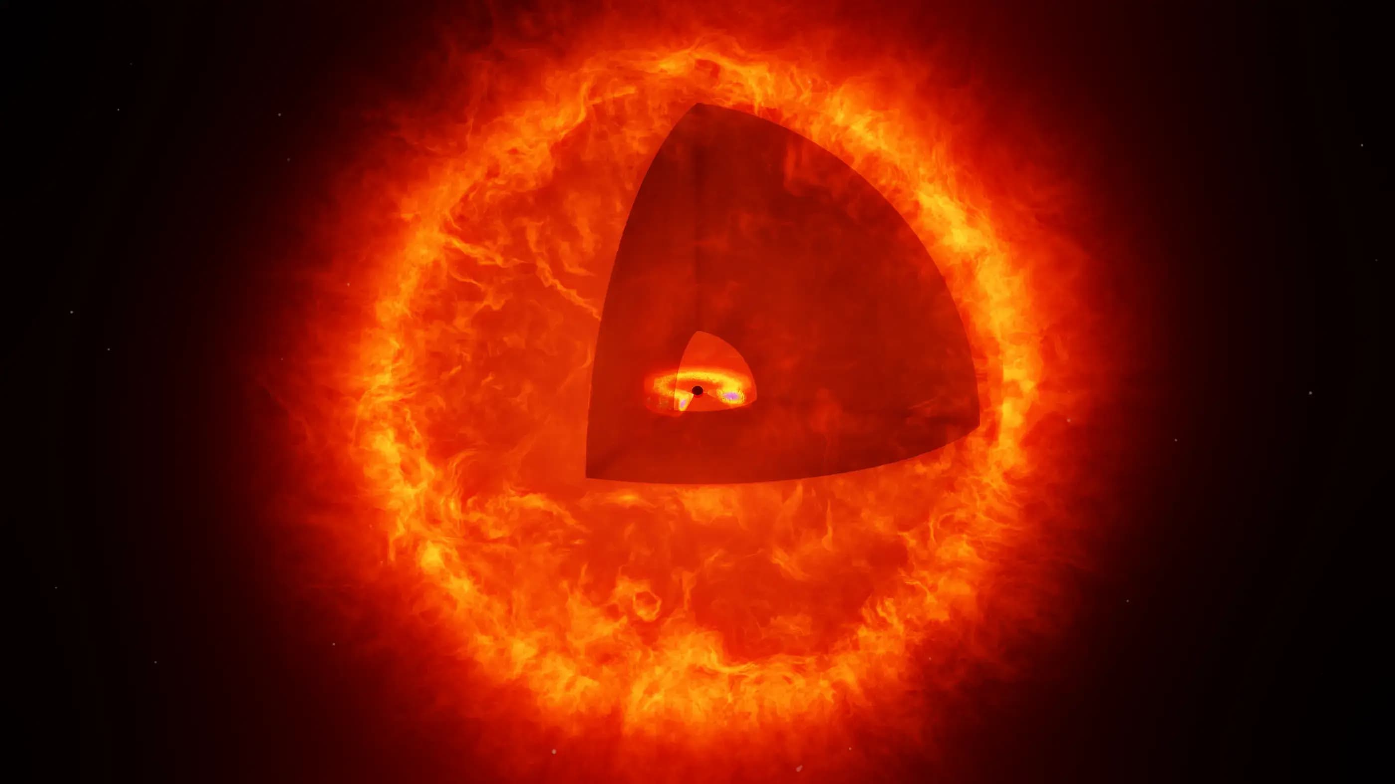 Newly found black hole star is the size of our solar system
