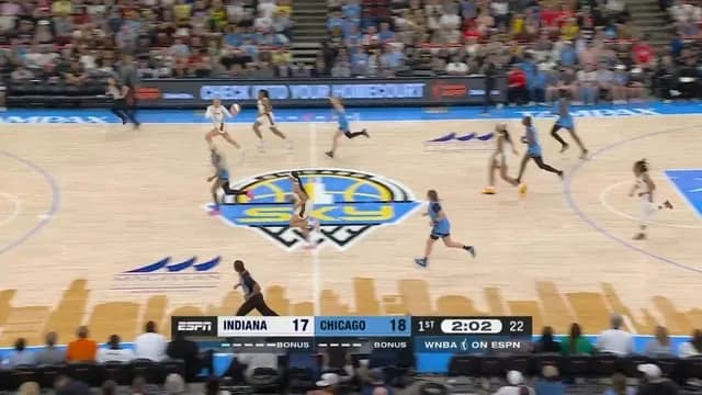 DiJonai Carrington is ejected after a hard foul on Sophie Cunningham