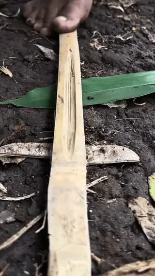 Traditional bamboo fire saw technique