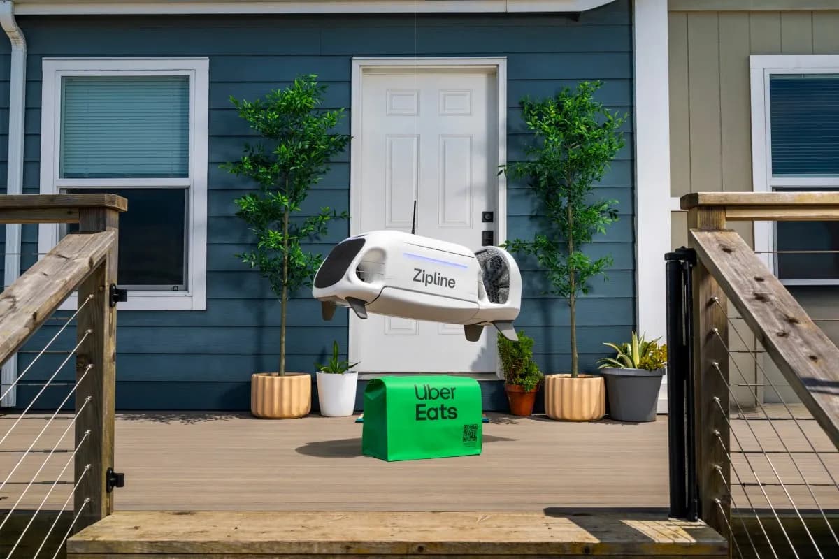 Uber adds Zipline drones to its Eats delivery network | TechCrunch