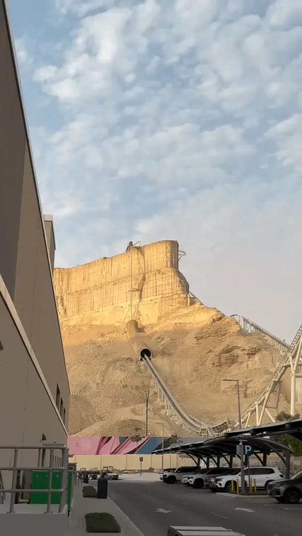 Falcon's Flight rollercoaster Six Flags Qiddiya City billed as the tallest, fastest, and longest roller coaster in the world. Opened December 2025.