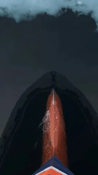 Ship moving through ice