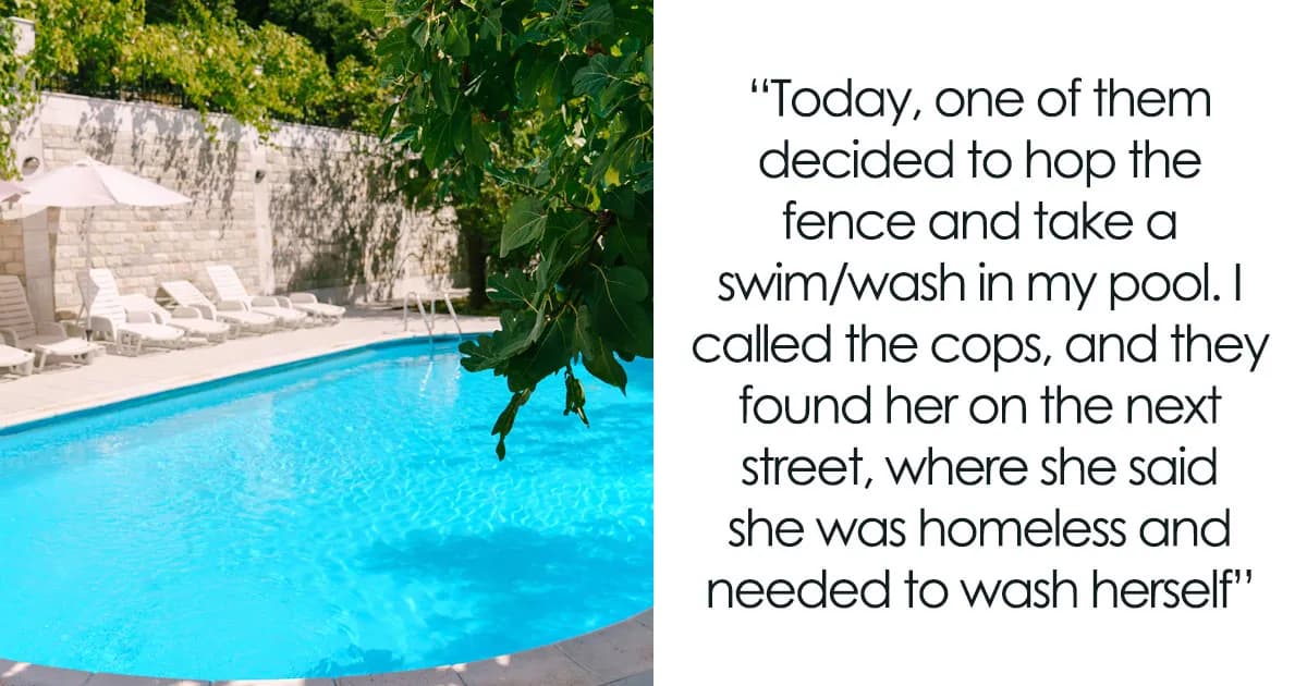 Squatter Turns Empty Property Into A Filthy Nightmare, Then Shamelessly Uses Neighbor’s Pool As A Bath