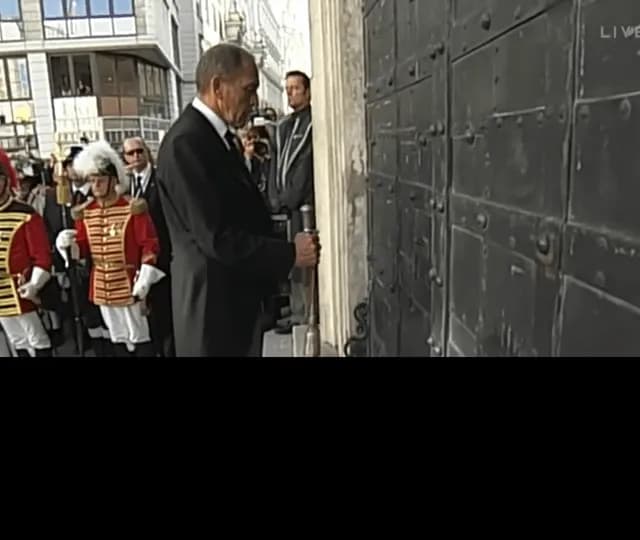 The Knocking Ceremony during the funeral of Otto von Habsburg.