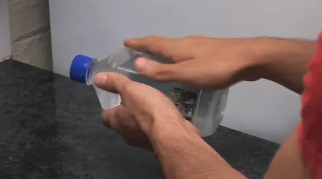 What happens when you disturb supercooled water, triggering an instant flash-freezing chain reaction.