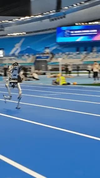 In China a Unitree humanoid robot reached a maximum speed of 12.66 m/s (45.6 km/h), surpassing Usain Bolt's 12.42 m/s (44.7 km/h). Unfortunately, it could not stop in time after the sprint. The robot