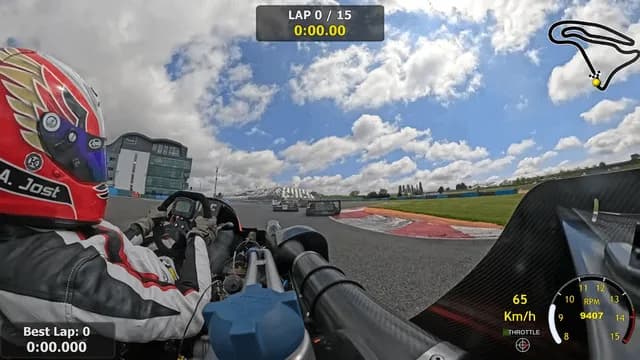 [onboard] Superkart French Grand Prix 2026. Andreas Jost starts in 19th position, takes the lead on lap one