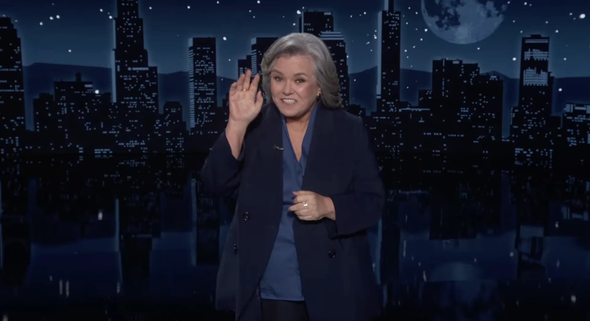Rosie O'Donnell thanks Trump in 'Kimmel' monologue