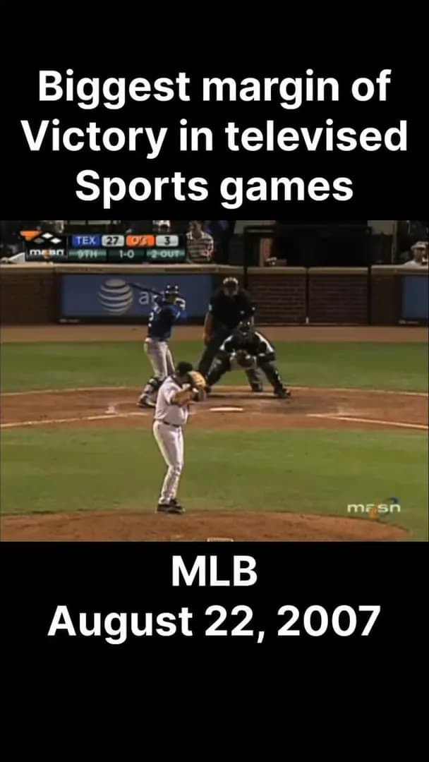Biggest margin of victory in televised sports games