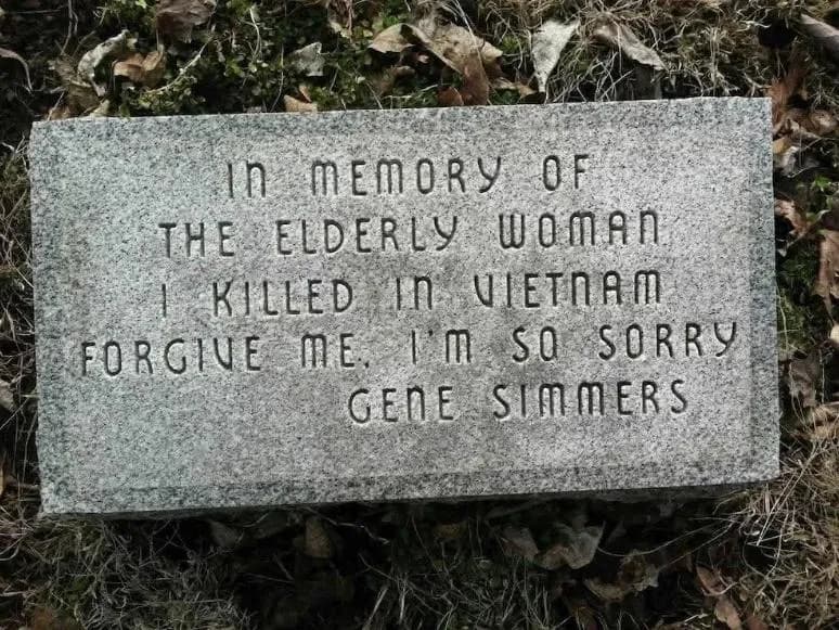 The grave of Gene Simmers, United States soldier and Vietnam veteran, who passed away in 2022
