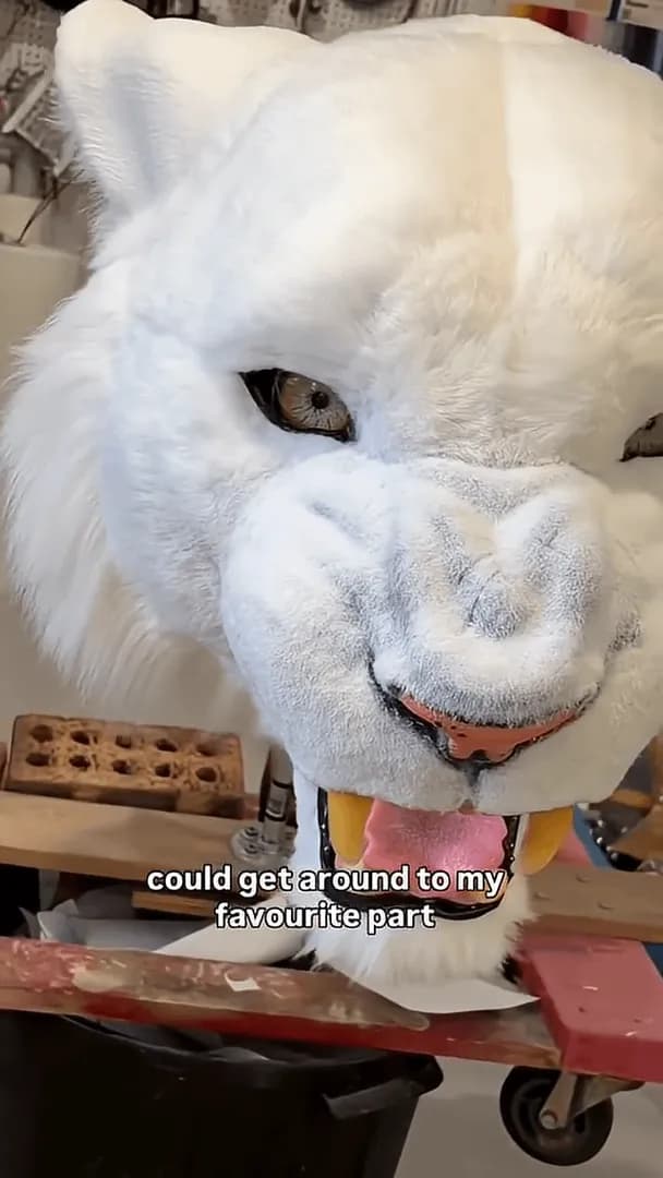 This artist created such a realistic 'taxidermy' tiger using a 3D printer that it could be mistaken for a real poached tiger