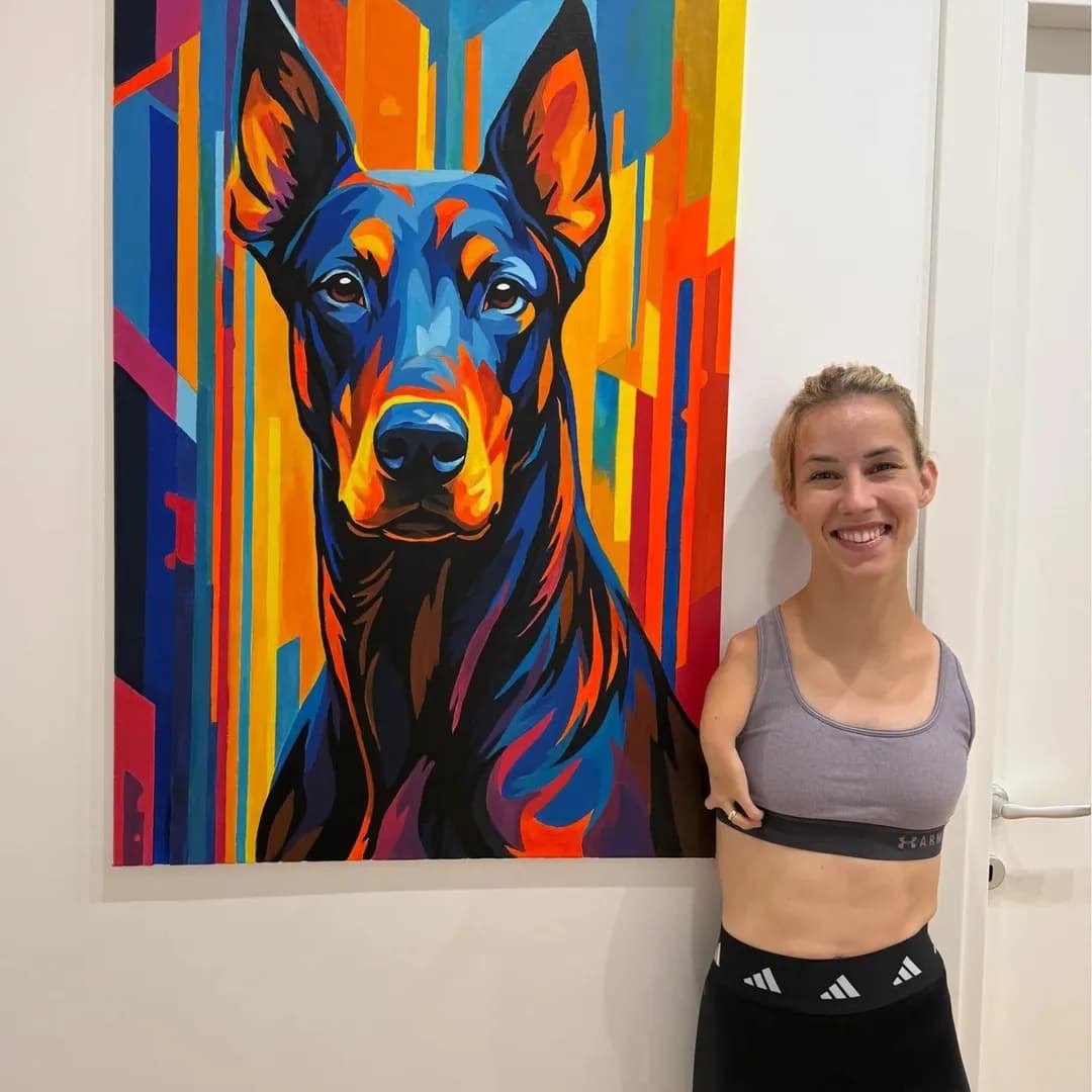 "Art finds a way" She found her own way to create beautiful art.