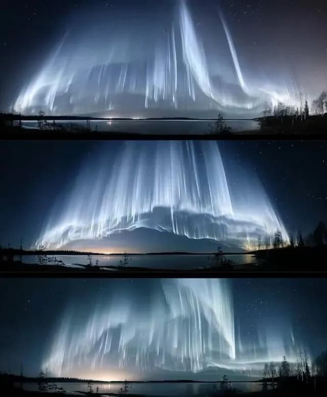 Extremely rare white aurora
