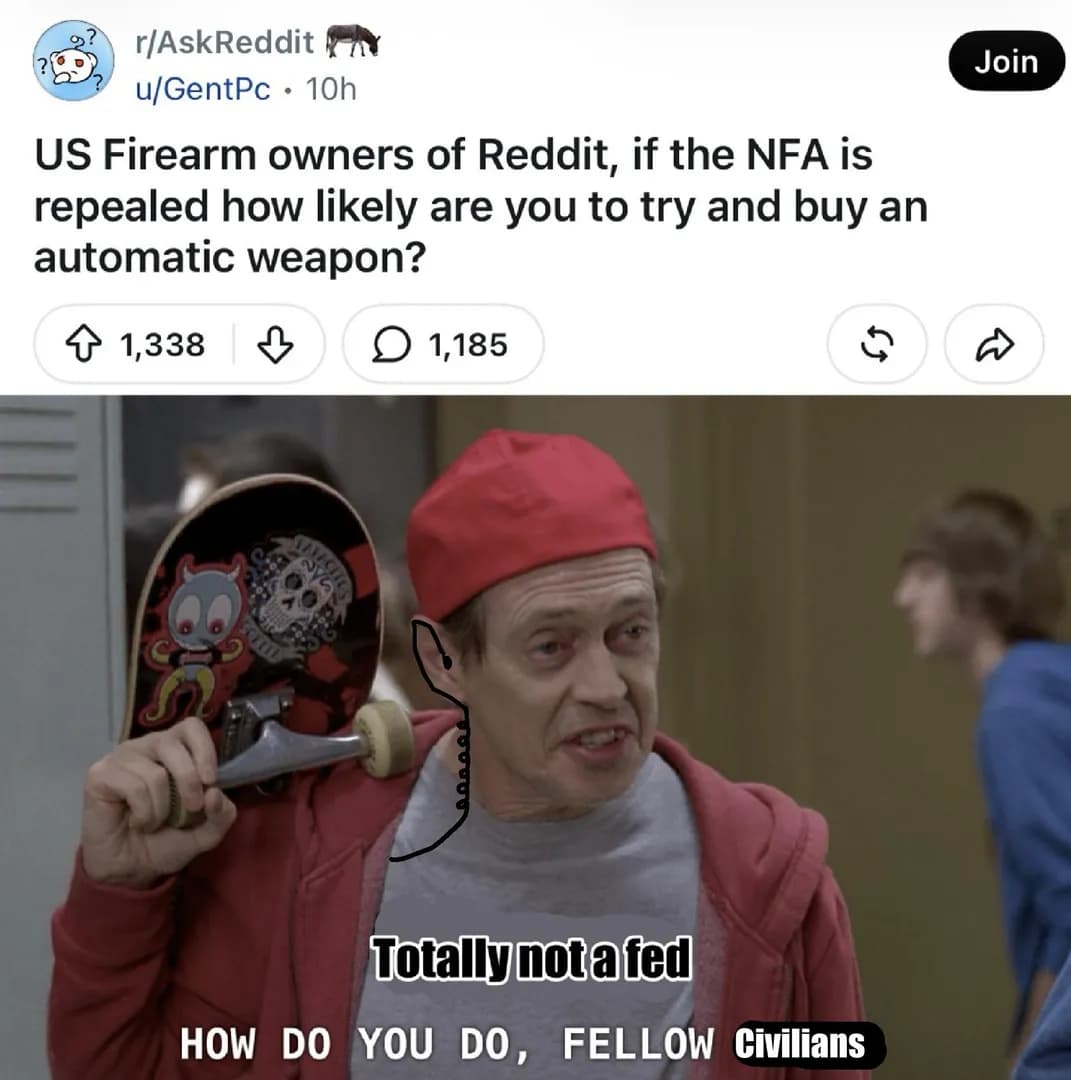 “Uhh no fed here bro”