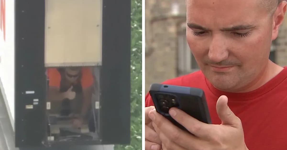 Terrified Electrician Records Goodbye Message For Family After Getting Stuck Inside 130ft High Sign
