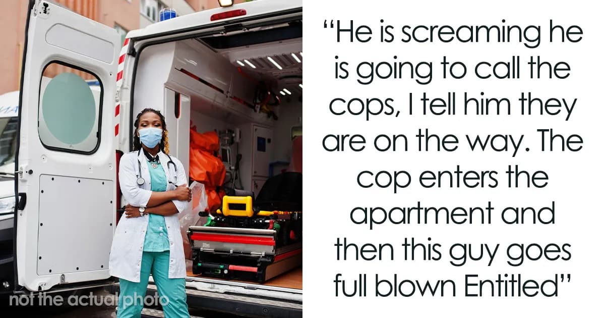 Man Throws A Fit Over An Ambulance In His Parking Spot, Ends Up Riding In One After The Cops Show Up