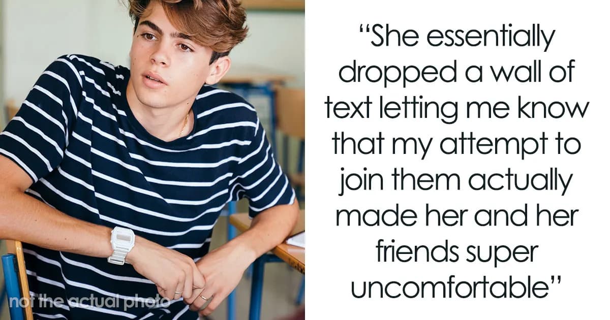 Guy Joins Group Of Female Classmates To Socialize, Discovers They Felt Intruded On By His Presence