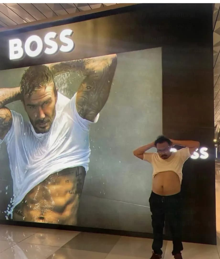Bro he thinks he's beckham
