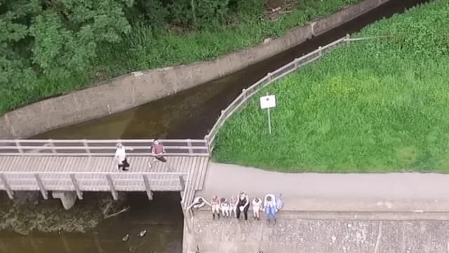 Drone captures perfect shot of it's own rescue