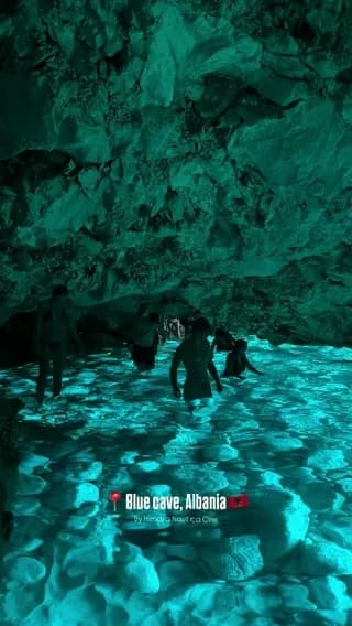 Blue cave in Albania