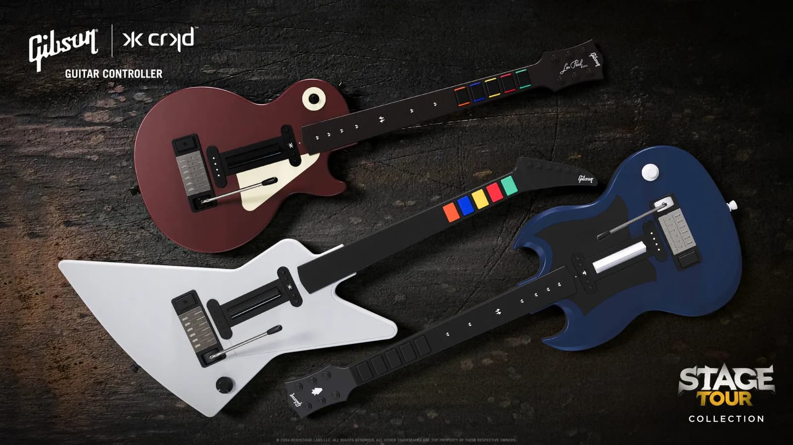 Here are three sick Gibson guitar controllers made for Stage Tour