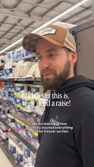 They found everything in the freezer section perfectly stacked.