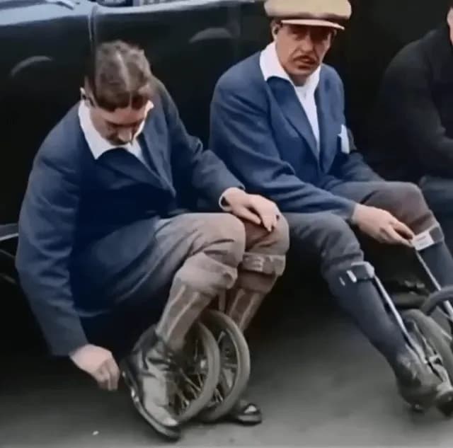 Rollerblading in France, 1923 — Colorized Version