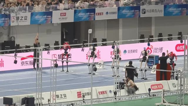 the craziest moment from AI robot race