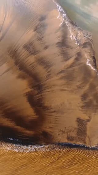 The tides of the Qiantang river makes patterns exactly like a tree , it is called dendritic pattern